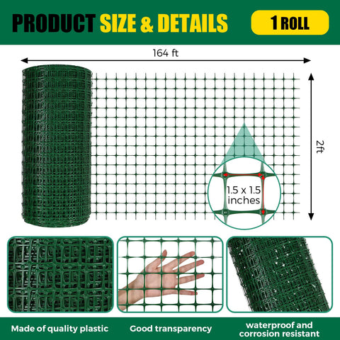 Preboun easy-install fence netting attaches to posts for quick setup.