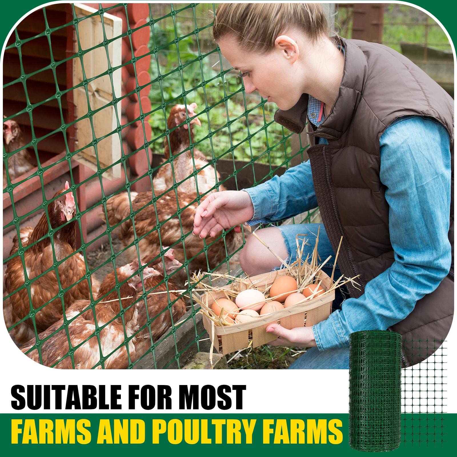 Preboun lightweight garden fencing mesh protects flowers and vegetables.