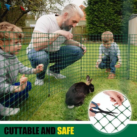 Preboun UV-resistant plastic fencing withstands weather while keeping pets safe.