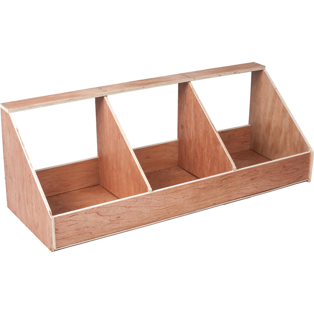 Precision Pet triple nesting box brown front view demonstrates organized nesting for hens