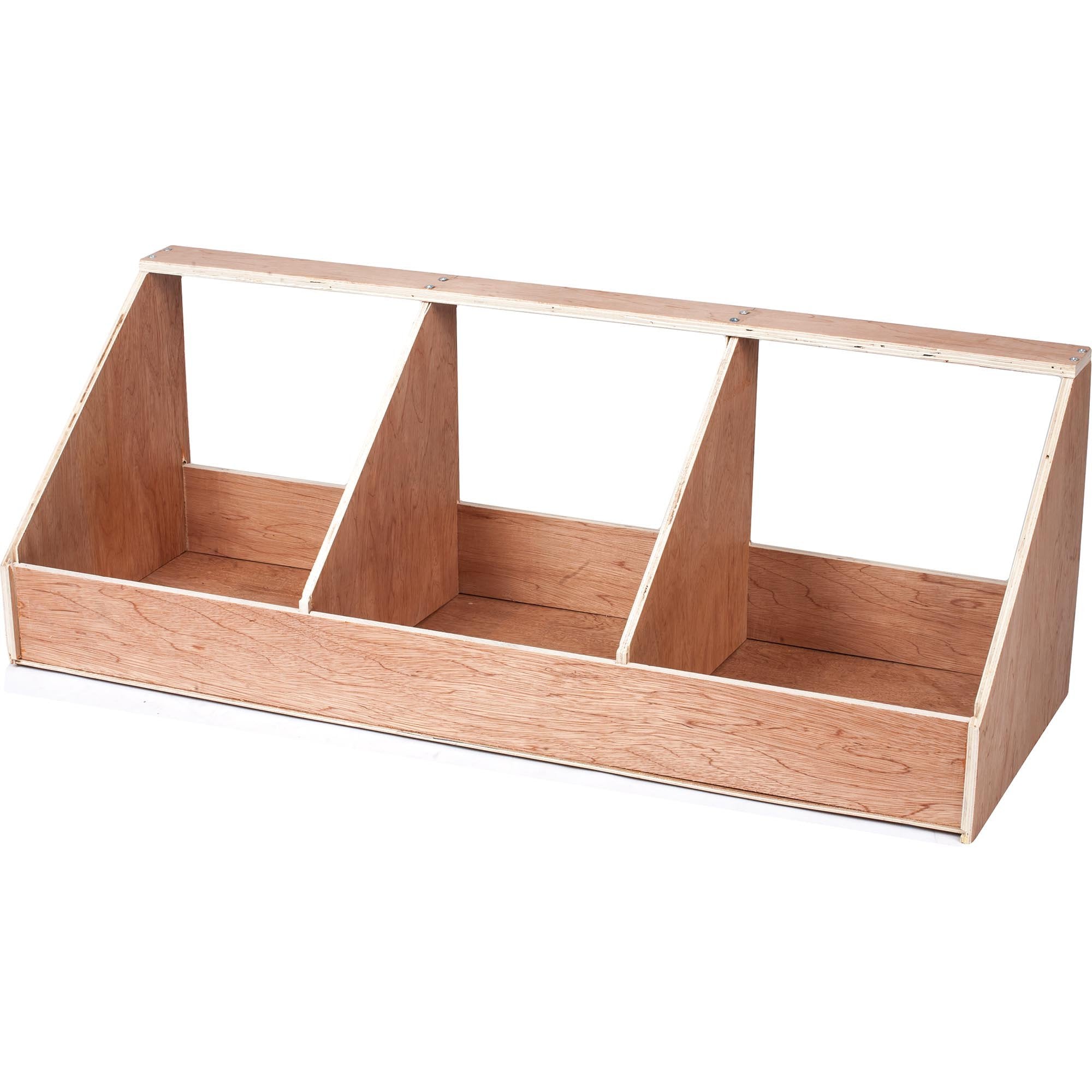 Precision Pet triple nesting box brown stacked in coop shows space-saving design