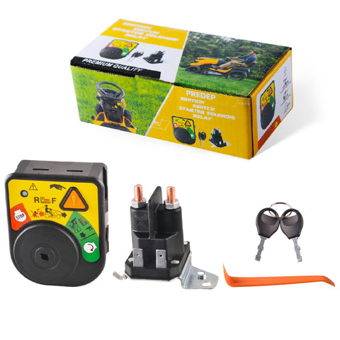 Predep ignition switch module with key for Cub Cadet XT1/XT2, reliable ignition control.