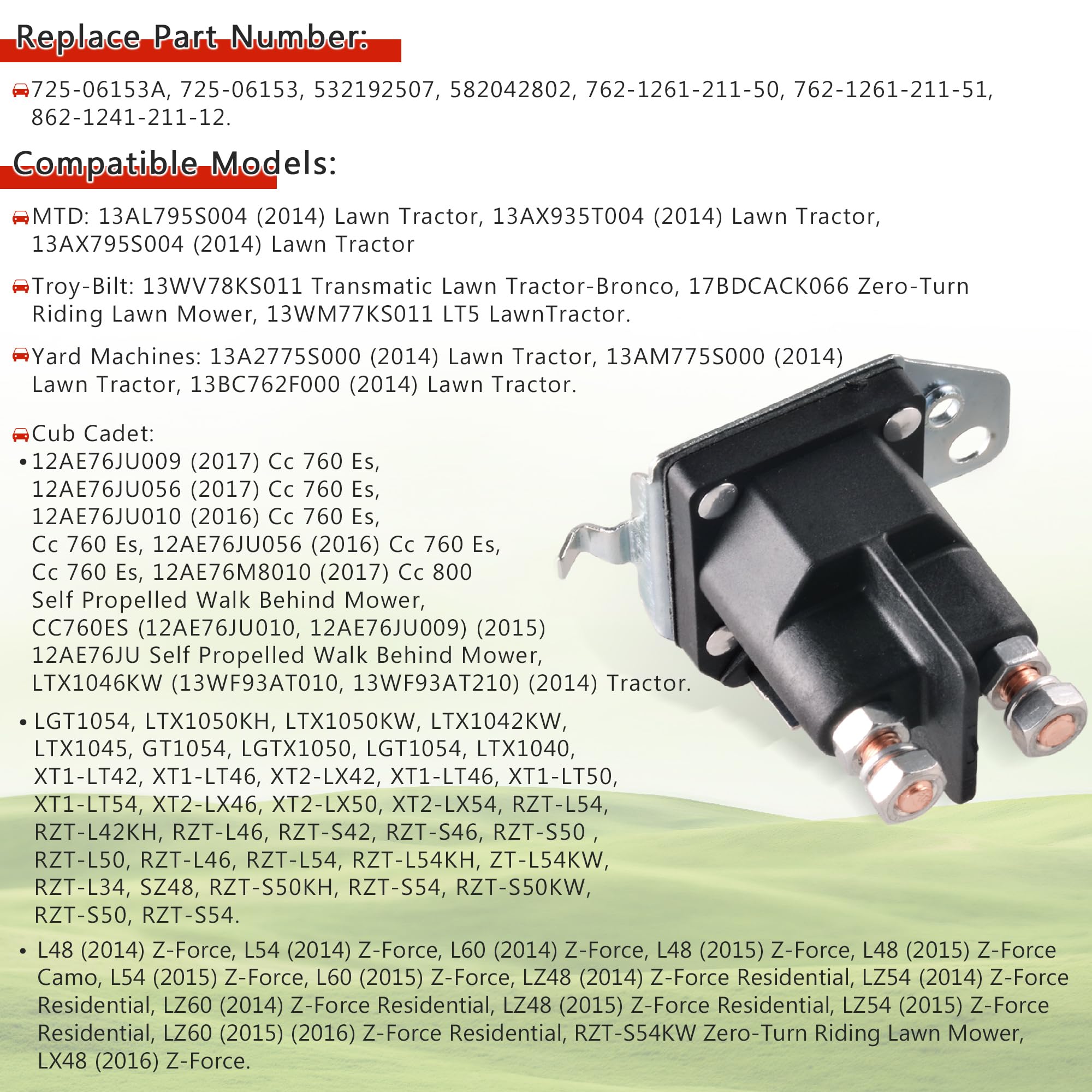 Closeup of Predep starter solenoid relay highlighting compact design.
