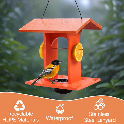 Predimeza Oriole Feeder fruit holder for fresh orange snacks