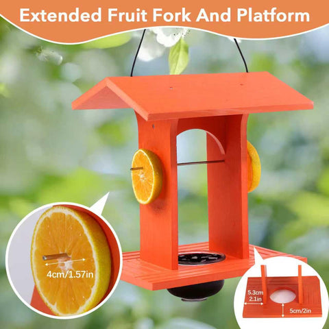 Predimeza Oriole Feeder grooved perches support multiple birds