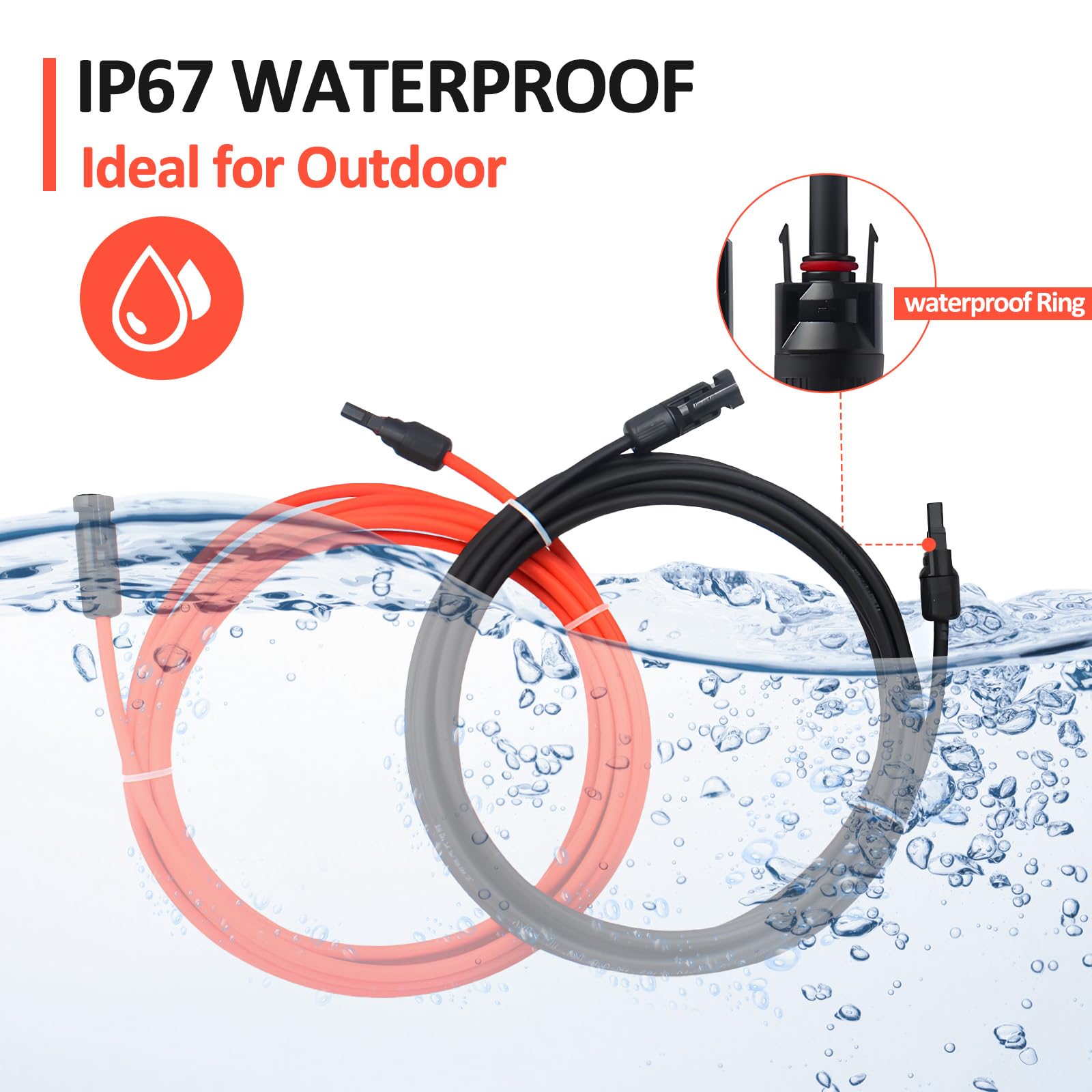 Predimeza outdoor-use solar extension cable for outdoor installations.
