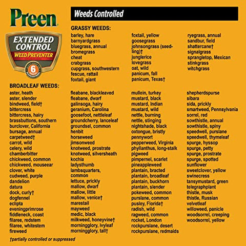 Lawn exclusion warning on packaging for Preen product