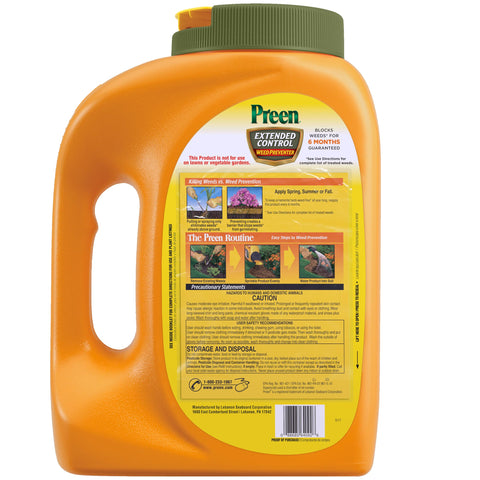Preen Extended Control Weed Preventer refill bag ready to replenish coverage