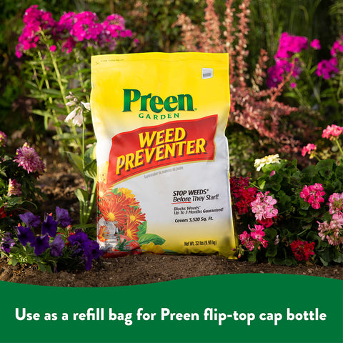 Watering after application to activate Preen weed prevention in soil.