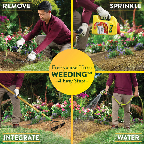 Container label highlights up to three months of weed prevention with Preen.