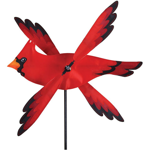 Premier Kites Whirligig 17 inch Cardinal spins in light wind for lively garden decor.