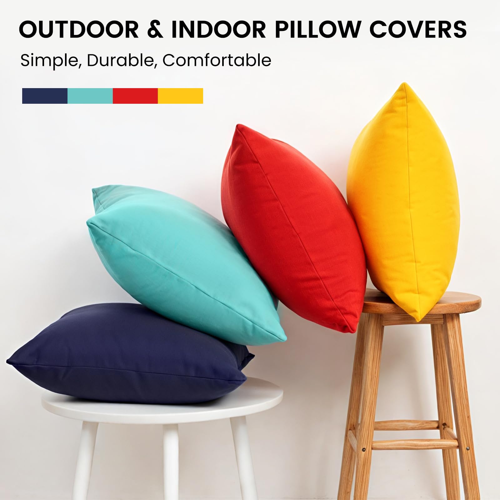 Premillow 18x18-inch pillow cover yellow packed ready for quick decor refresh.