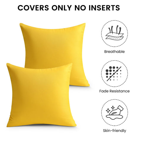 Premillow yellow pillow cover back zipper shows easy cushion insertion.