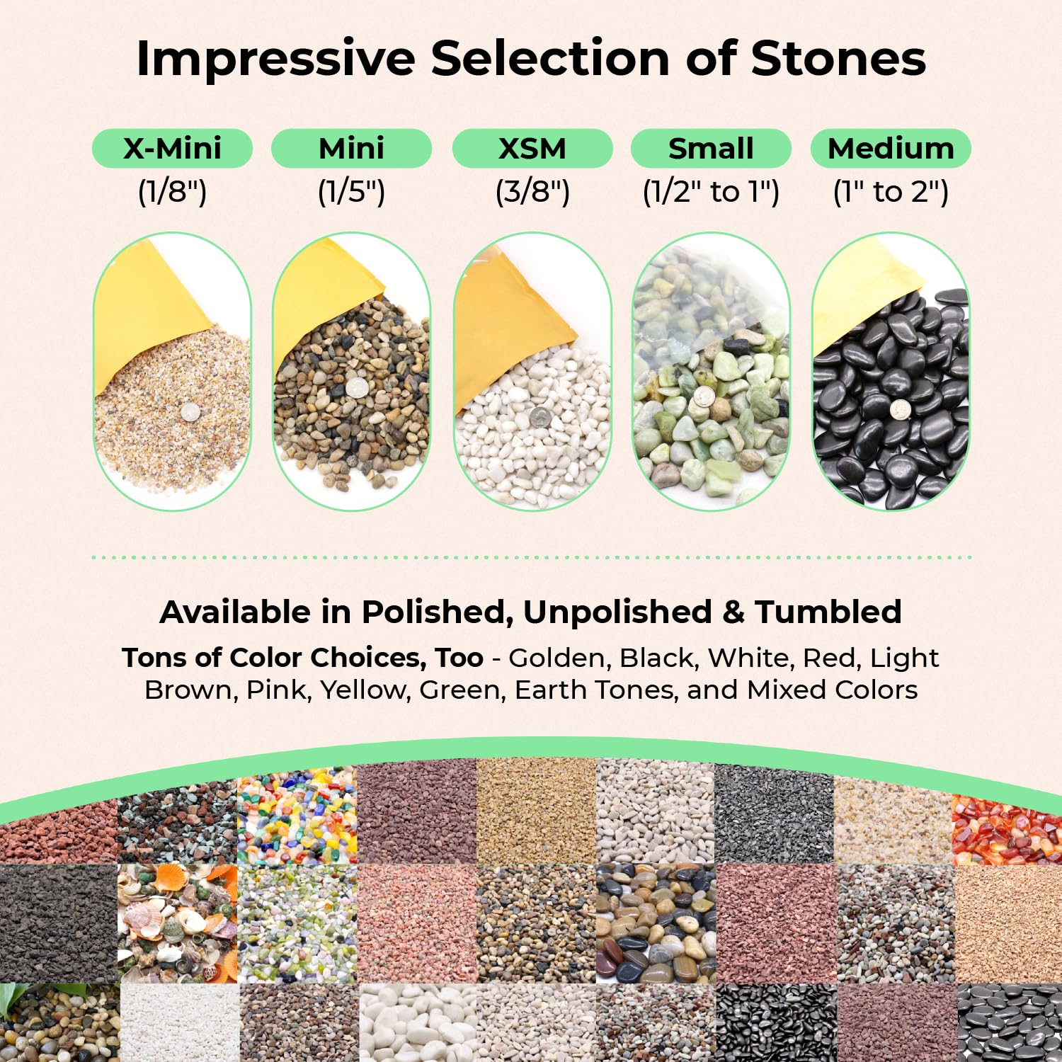 Premium Pebbles White Rocks in a vase creating a modern centerpiece