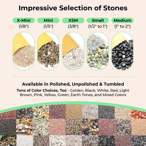 Premium Pebbles White Rocks in a vase creating a modern centerpiece