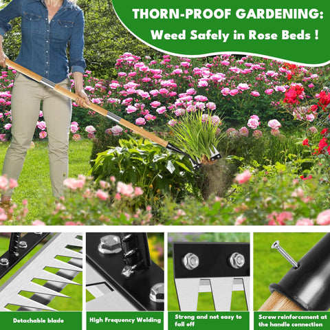 PREMJIN weeding rake handles bulbs trenches roots and debris with ease