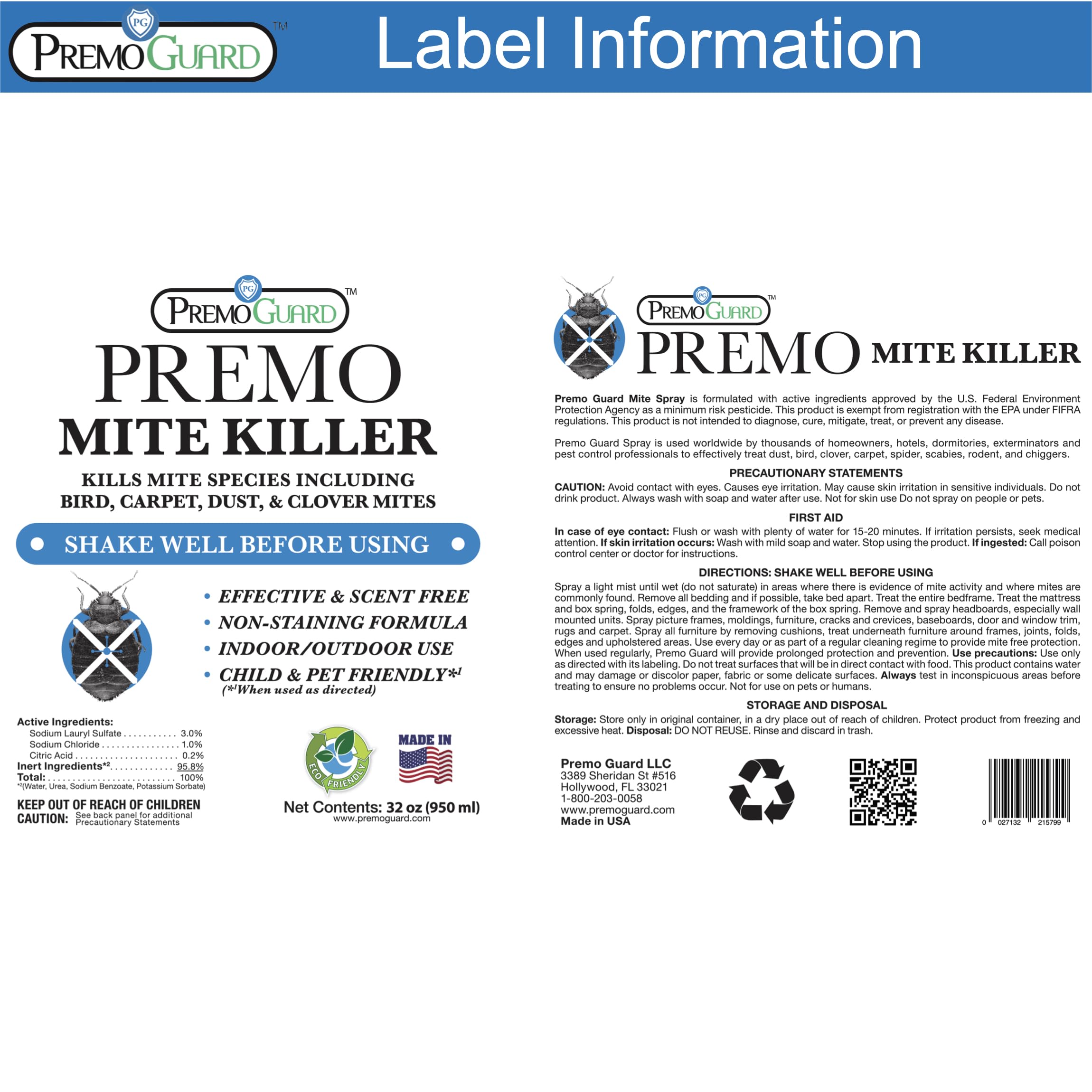 Premo Guard suitable for mattresses, couches, and pillows