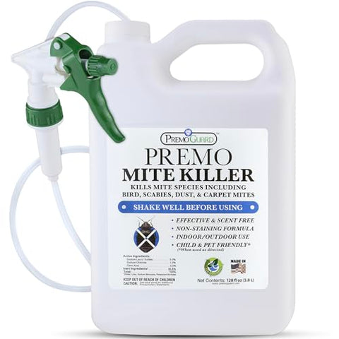 Premo Guard mist on fabric surfaces for mattress and couch care.