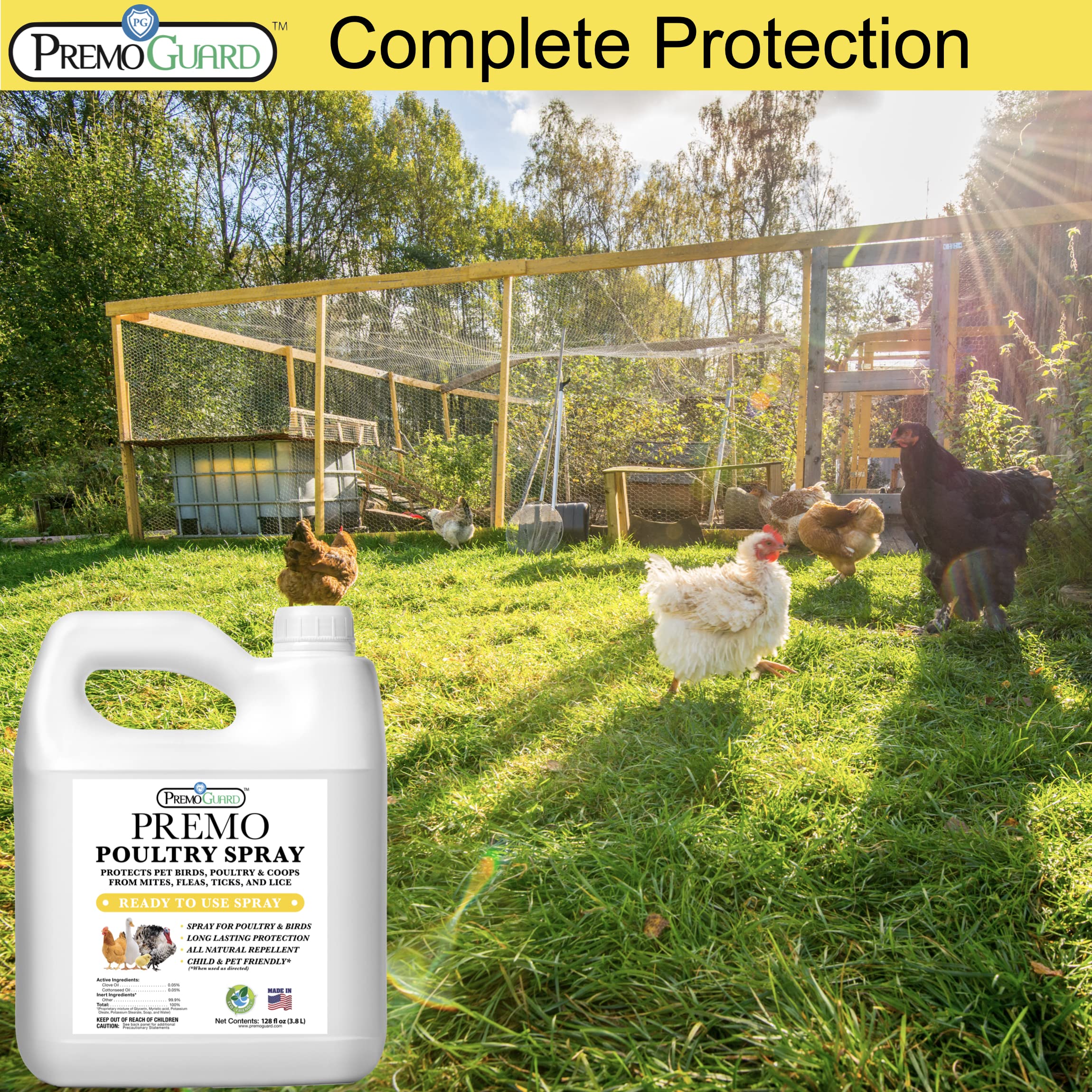 Premo Guard Poultry Spray manufactured in the USA