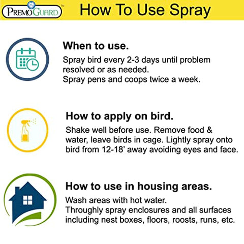 Premo Guard spray applied on coop wood to reduce pests safely.