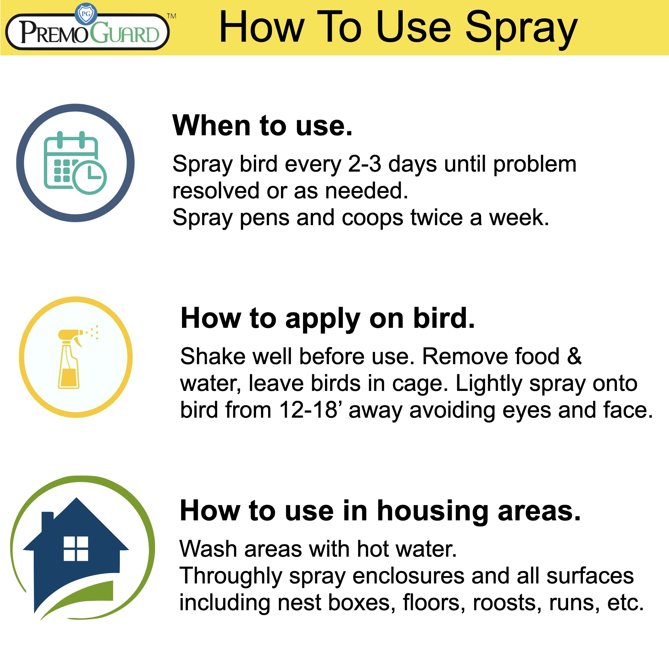 Premo Guard Poultry Spray for yards and runs to reduce pests