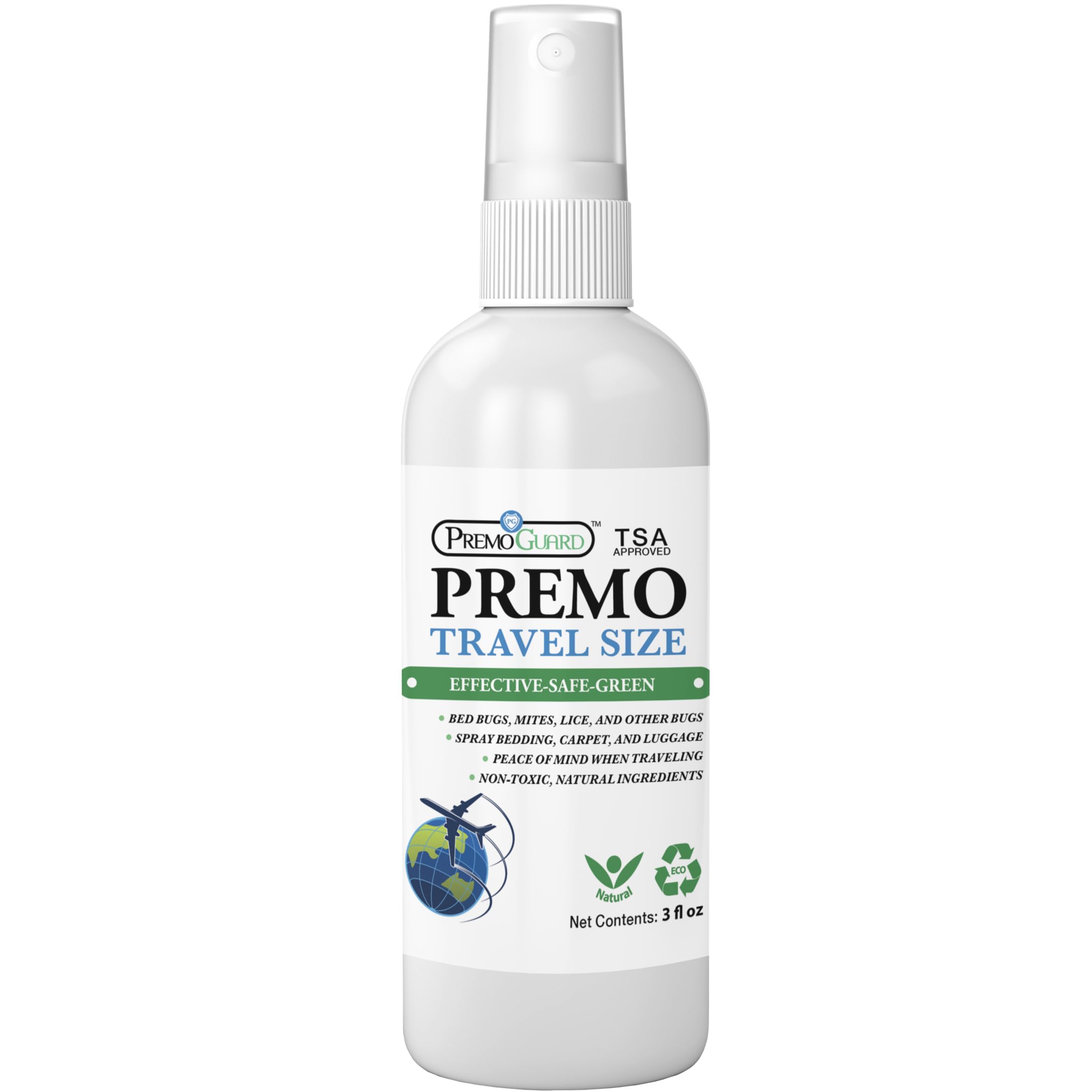 Premo Guard travel spray bottle protects bedding on the go