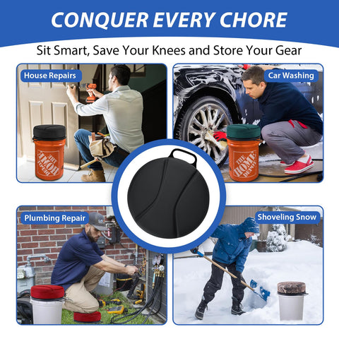 Presentastic comfortable outdoor seating for ice fishing, gardening, or baseball