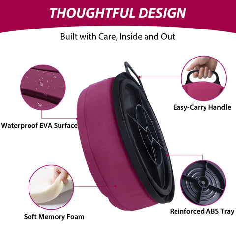 Gift-ready outdoor seat for comfort-minded outdoor enthusiasts.