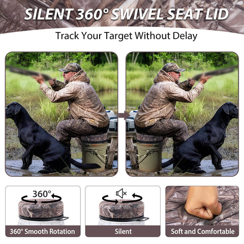 Presentastic portable handle makes it easy to relocate the seat.