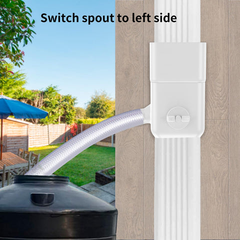 Prestantious 4ft hose included for easy transfer to rain barrel.