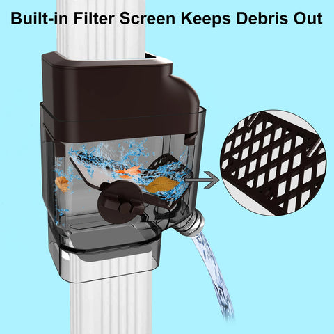 4-foot reinforced hose reaches your rain barrel