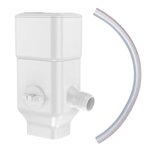 Prestantious downspout diverter installation demonstrates efficient rainwater capture for gardens.
