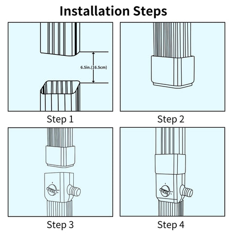 Prestantious durable plastic downspout diverter designed for outdoor use.
