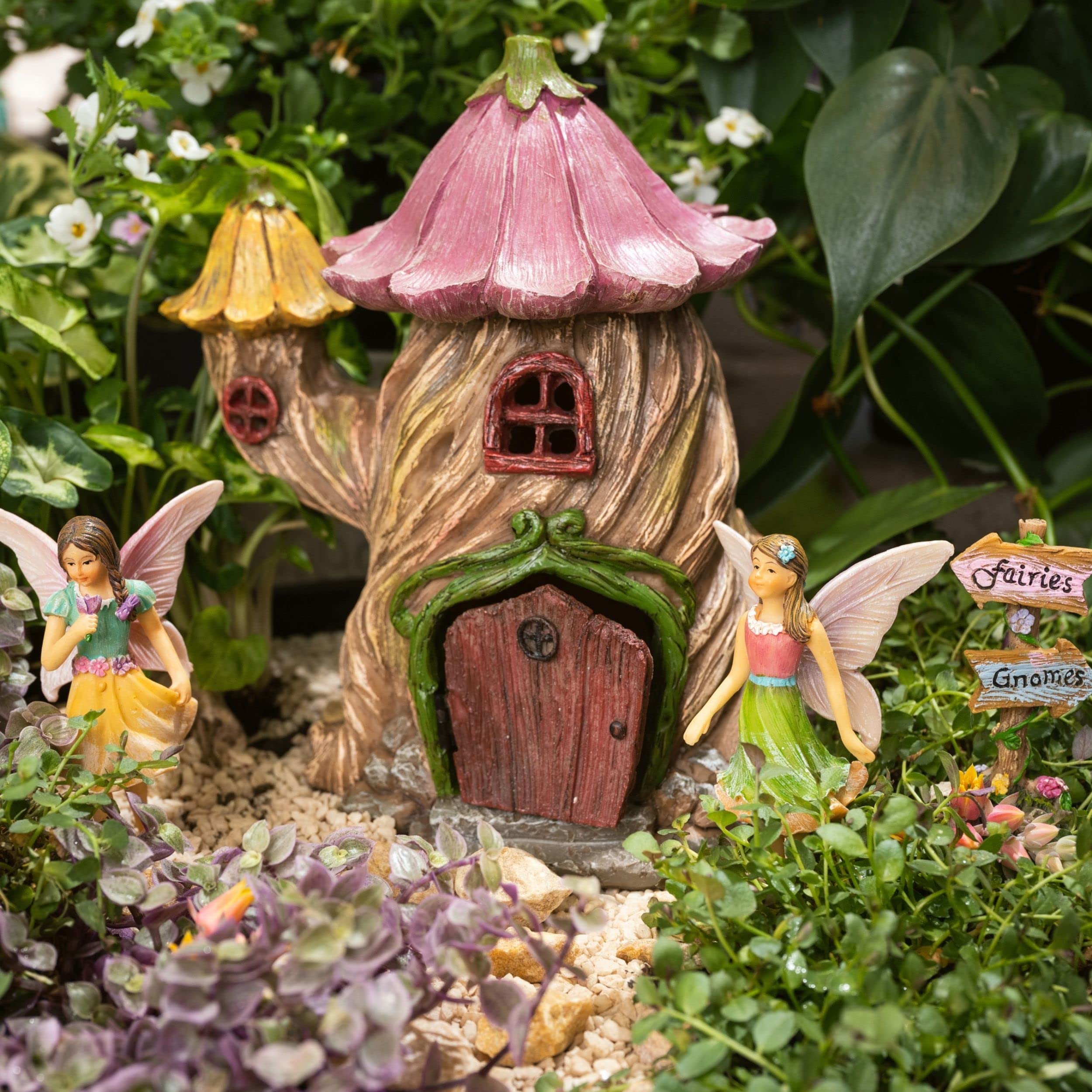 PRETMANNS Fairy Garden fairies and sign centerpiece sparks storytelling.