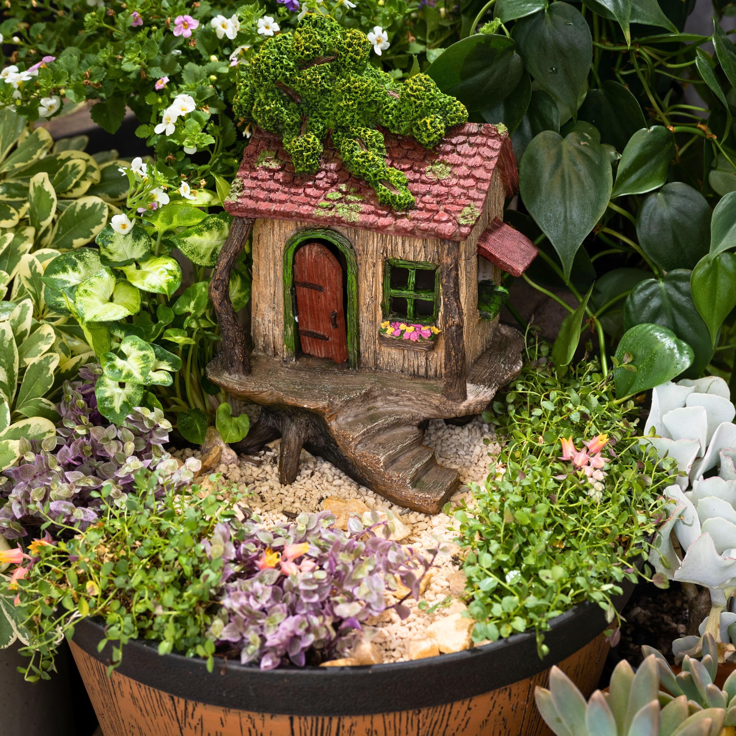 PRETMANNS Fairy Garden House durable materials withstand weather while maintaining vivid colors