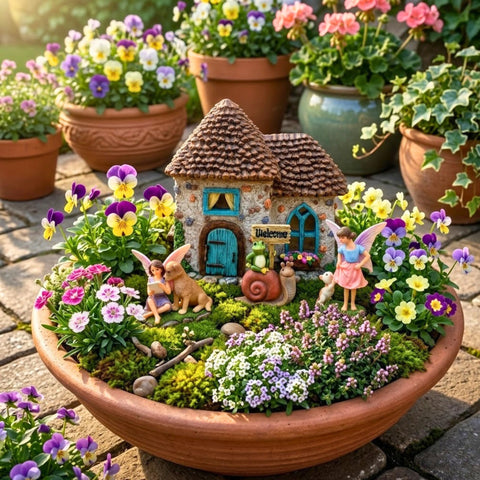 PRETMANNS Fairy House Kit door open wide showcases accessible storytelling focal point.