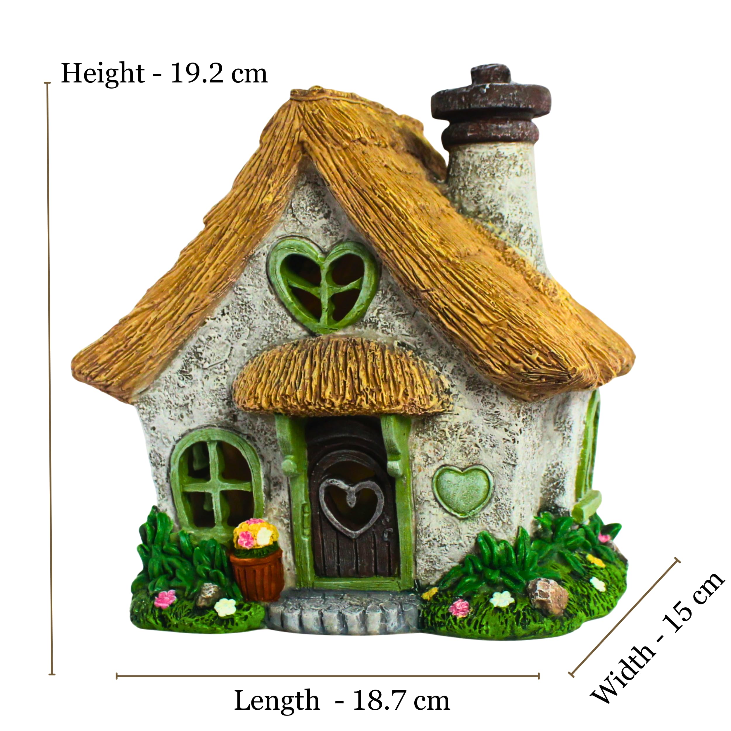 PRETMANNS Fairy House open windows and chimney create a storybook vibe.