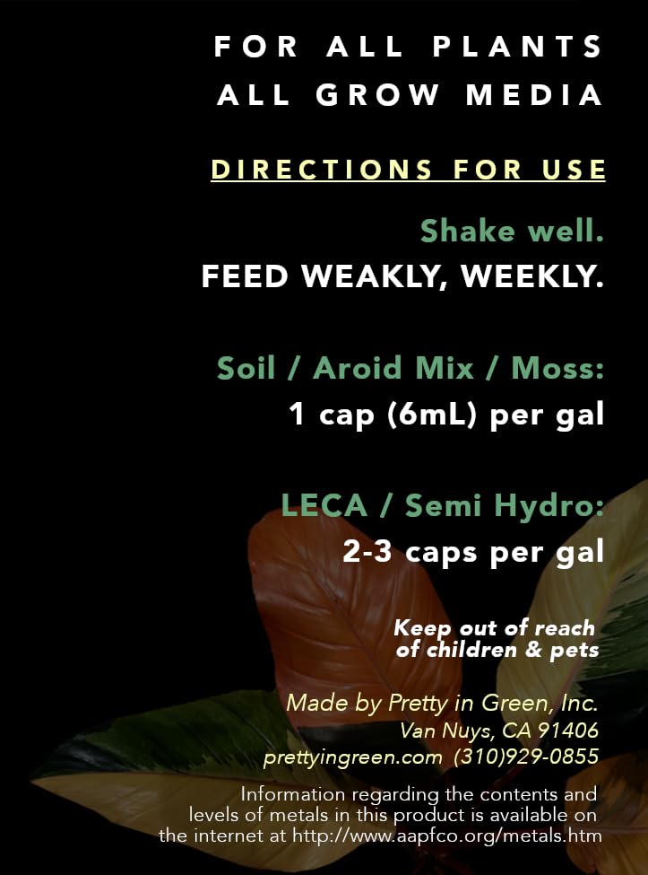 Leaf LUX applied to soil and aroid mixes for versatile feeding