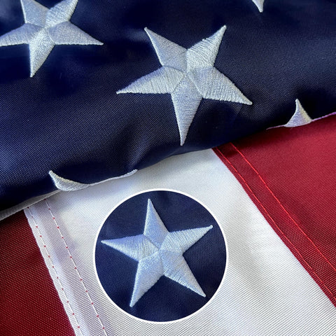 Pretty Jessie American flag 3x5 outdoor waving for year-round display.