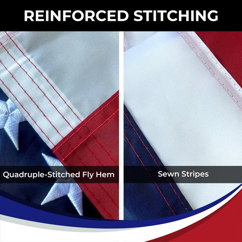 Pretty Jessie American flag sewn stripes detail highlights craftsmanship.