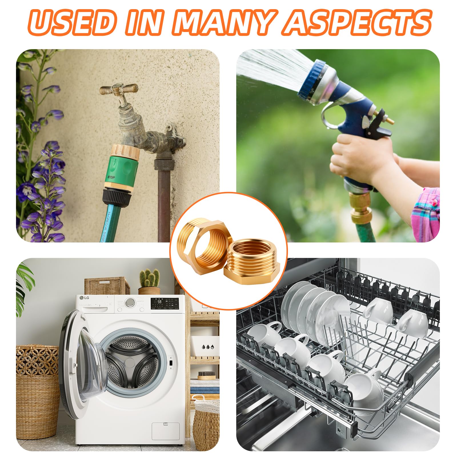 Pretwad dishwasher and washing machine hose link supports easy household repairs.