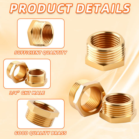 Pretwad threaded brass adapter enables quick, secure connections for faucets and appliances.