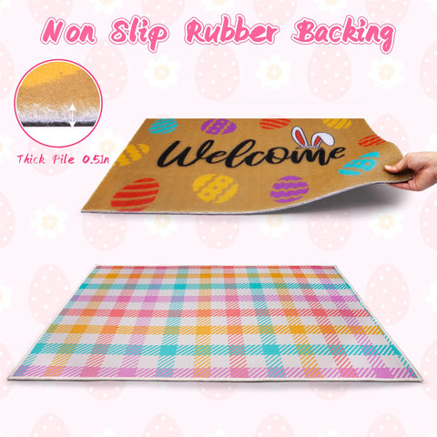 Checkered crystal velvet mat blends stability with a soft texture