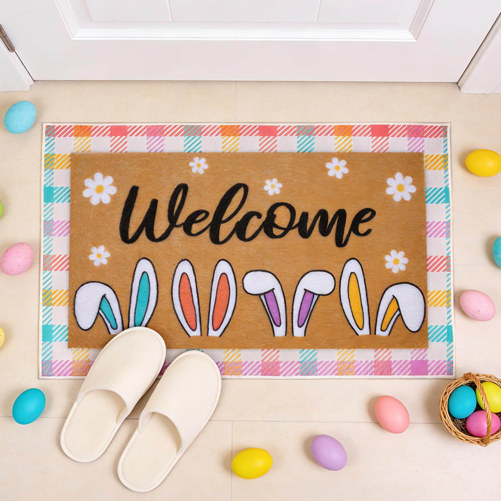 Prewplam Easter Bunny Ears Design adds festive charm at the doorway.
