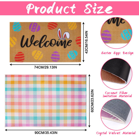 Prewplam egg-themed welcome mat adds festive entryway charm
