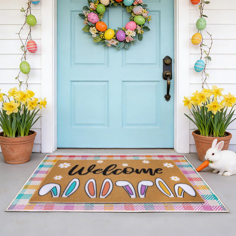 Prewplam Easter Entryway Decor pairs well with front porch style.