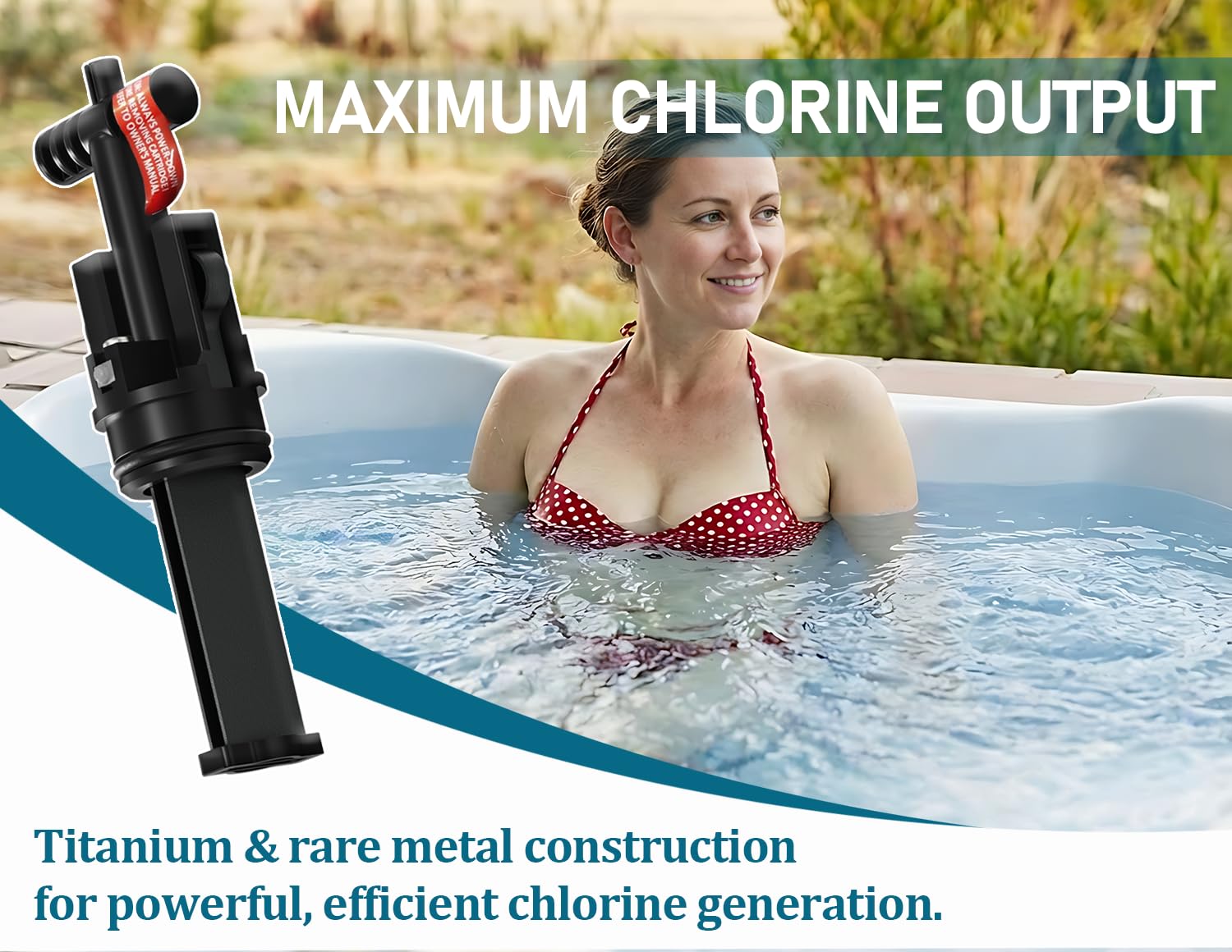 PRFCTTY cartridge installed in a Hot Springs spa for low-effort water treatment.