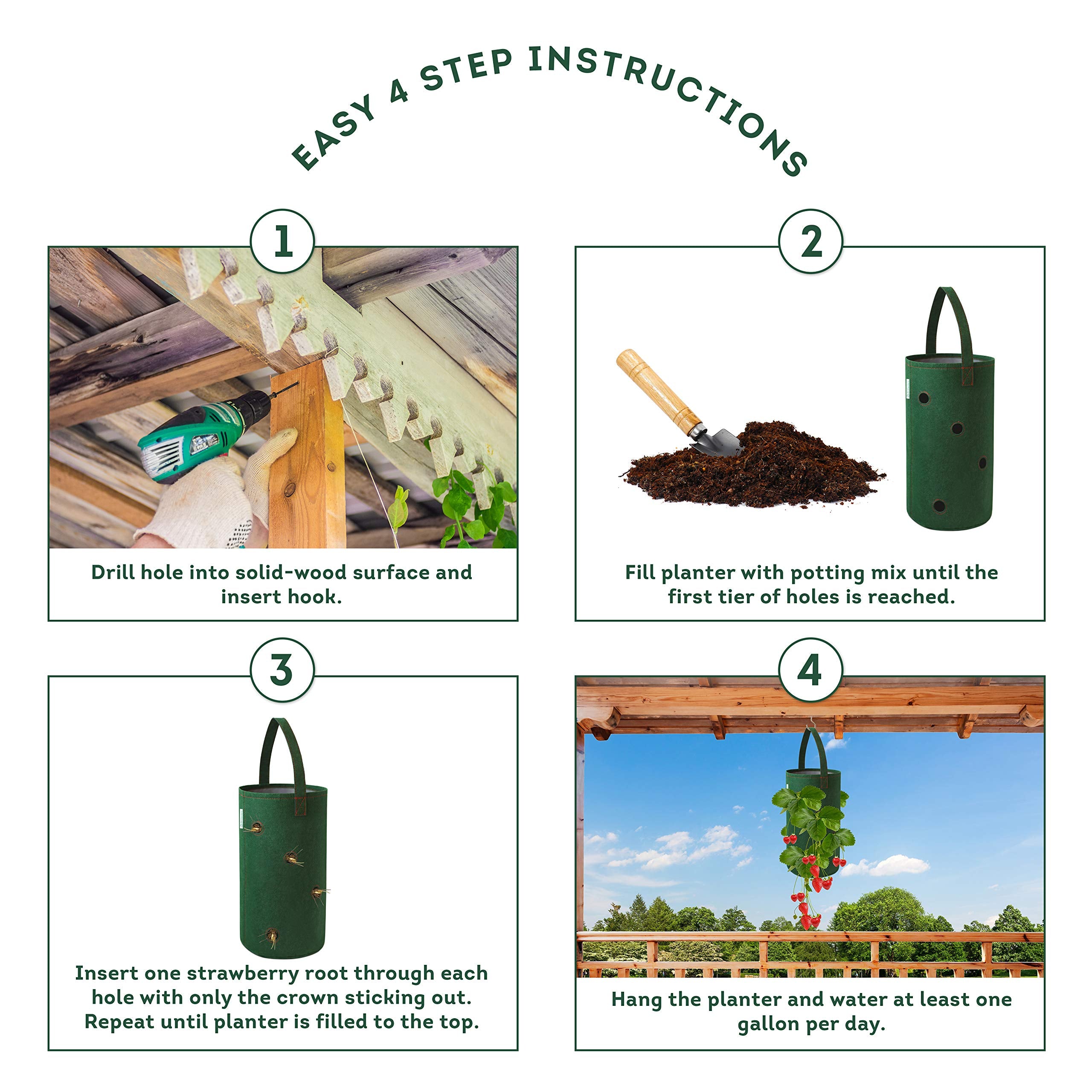 Pri Gardens felt material promotes root oxygen and natural pruning.