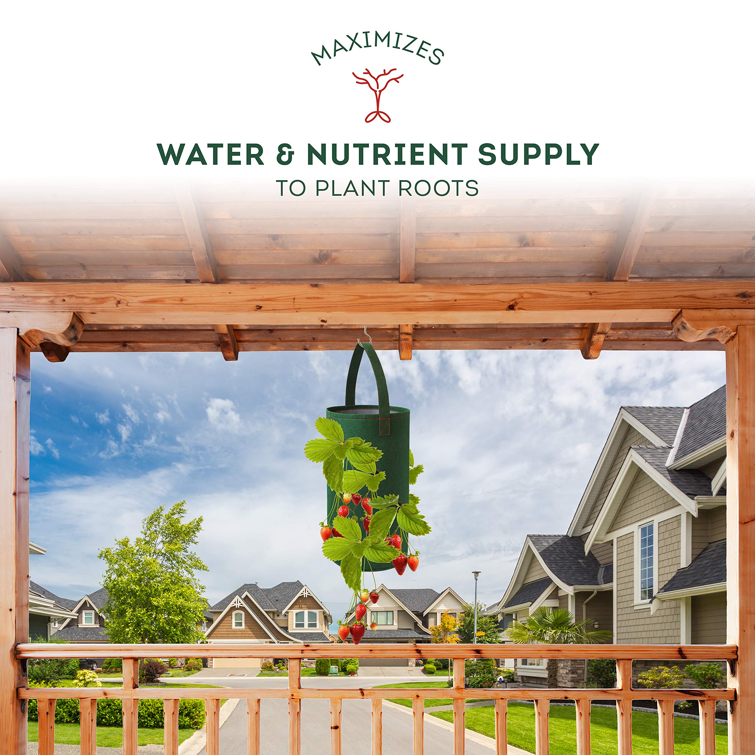 Pri Gardens patented single-strap design makes filling easy.