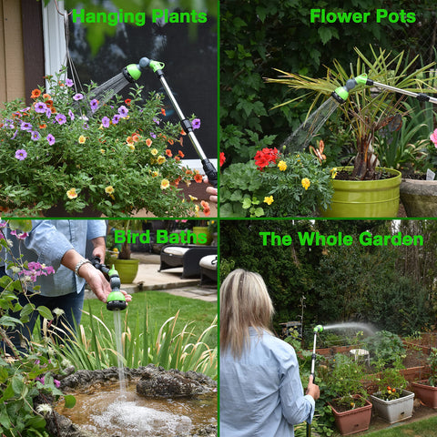 Pri Gardens watering wand zinc alloy handle combines strength with comfortable grip.